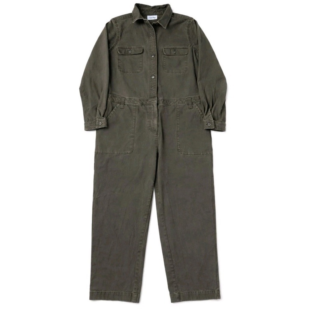 Old Navy M Jumpsuit Romper Olive‎ Army Green Utility Cargo Flight Suit Workwear